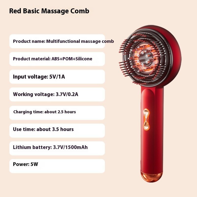 Household Red And Blue Light Massage Hair Comb - Urban Elixir