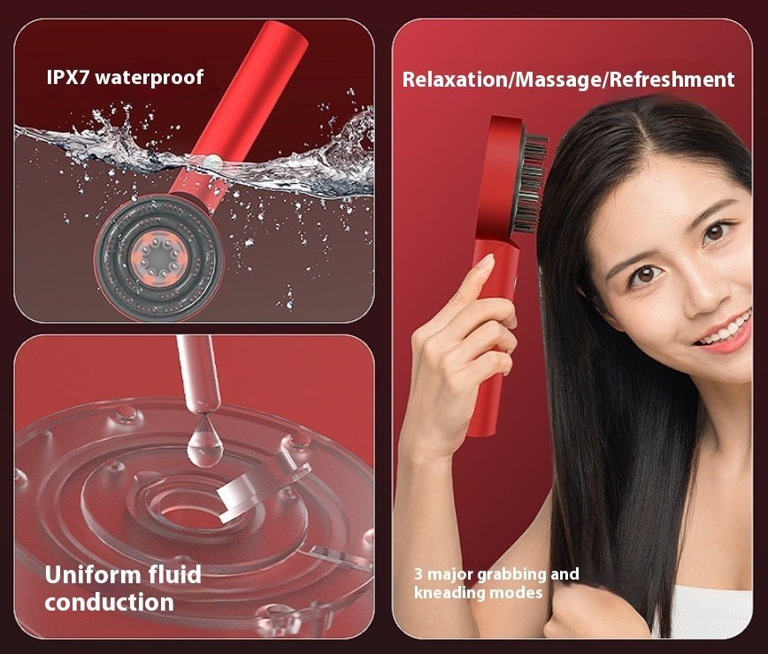 Household Red And Blue Light Massage Hair Comb - Urban Elixir