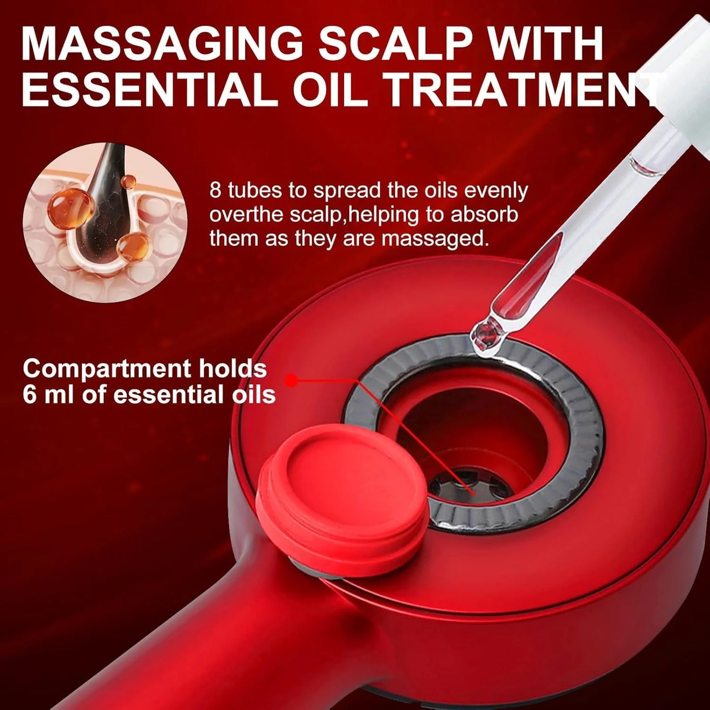 Household Red And Blue Light Massage Hair Comb - Urban Elixir